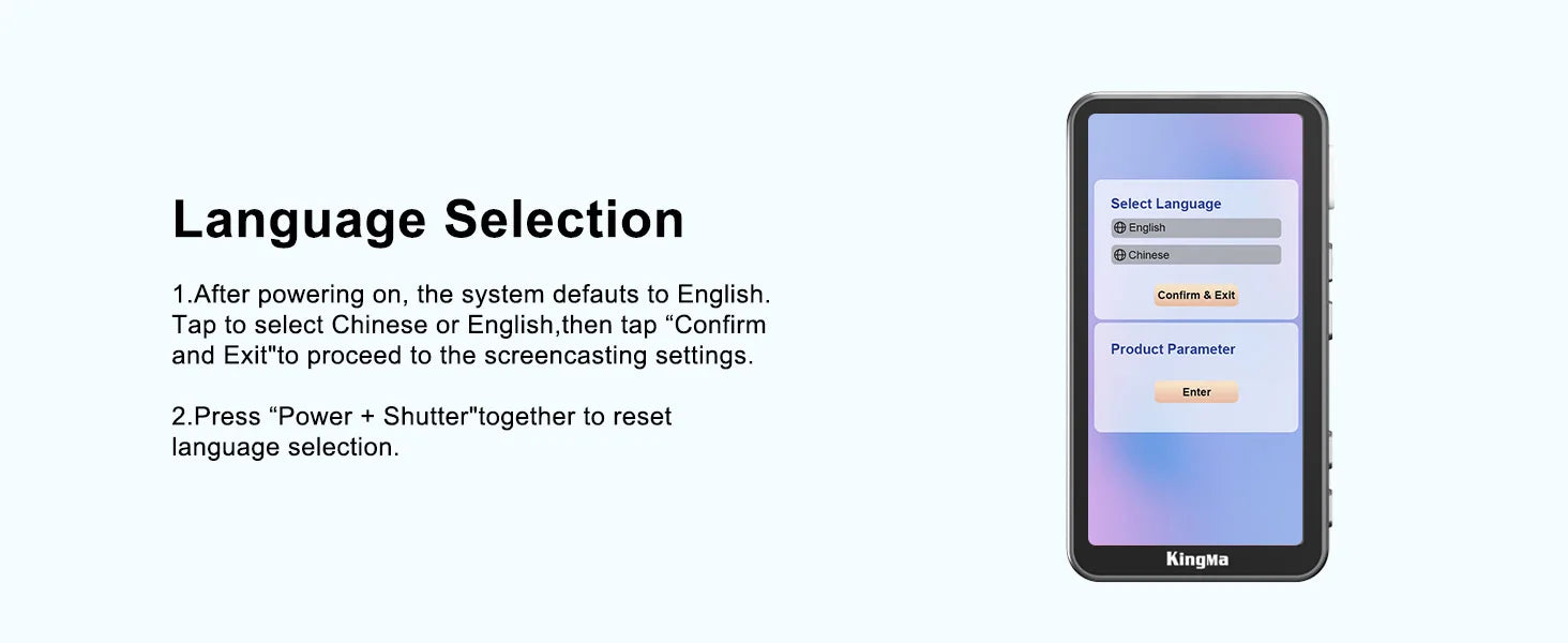 KingMa Magnetic Phone Vlog Selfie Touchscreen Monitor, with Zoom, Wireless Recording, Phone Rear Camera for iPhone Selfie TikTok