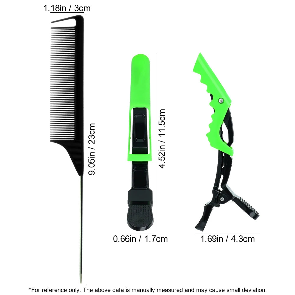 Pro Pointed Tail Salon Hairdressing Hair Styling Anti-static Comb Hair Brush Steel Needle Pin Rat Tail Combs Barber Accessories