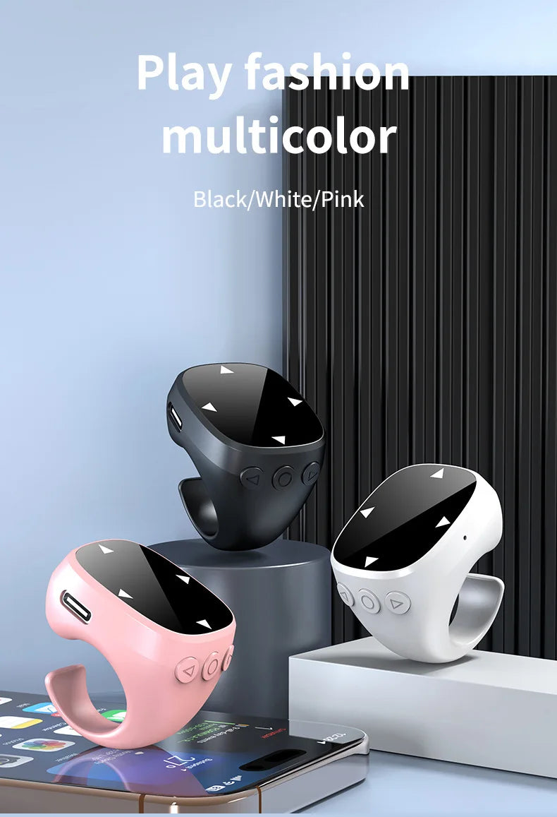 Remote Control Touch Screen Page Turner  for TikTok Bluetooth Camera Video Recording  for iPad iPhone Remote Scrolling Ring