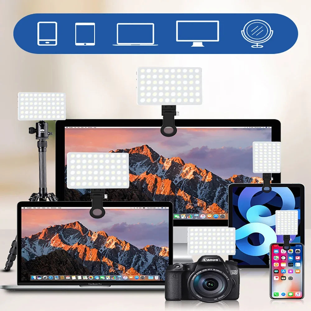 Mobile Phone Fill Light LED Lamp Photography Kit USB PD Dual Port Charging Fill Lamp For Live Broadcast Selfie Video Conference