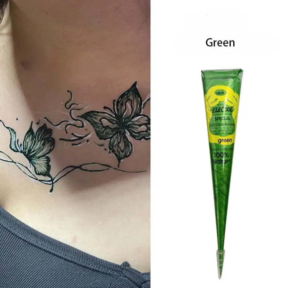 25g Indian Henna Dark Red Tattoo Paste Temporary Henna Cone For Tattoo Body Art Sticker Special Body Art Paint Henna