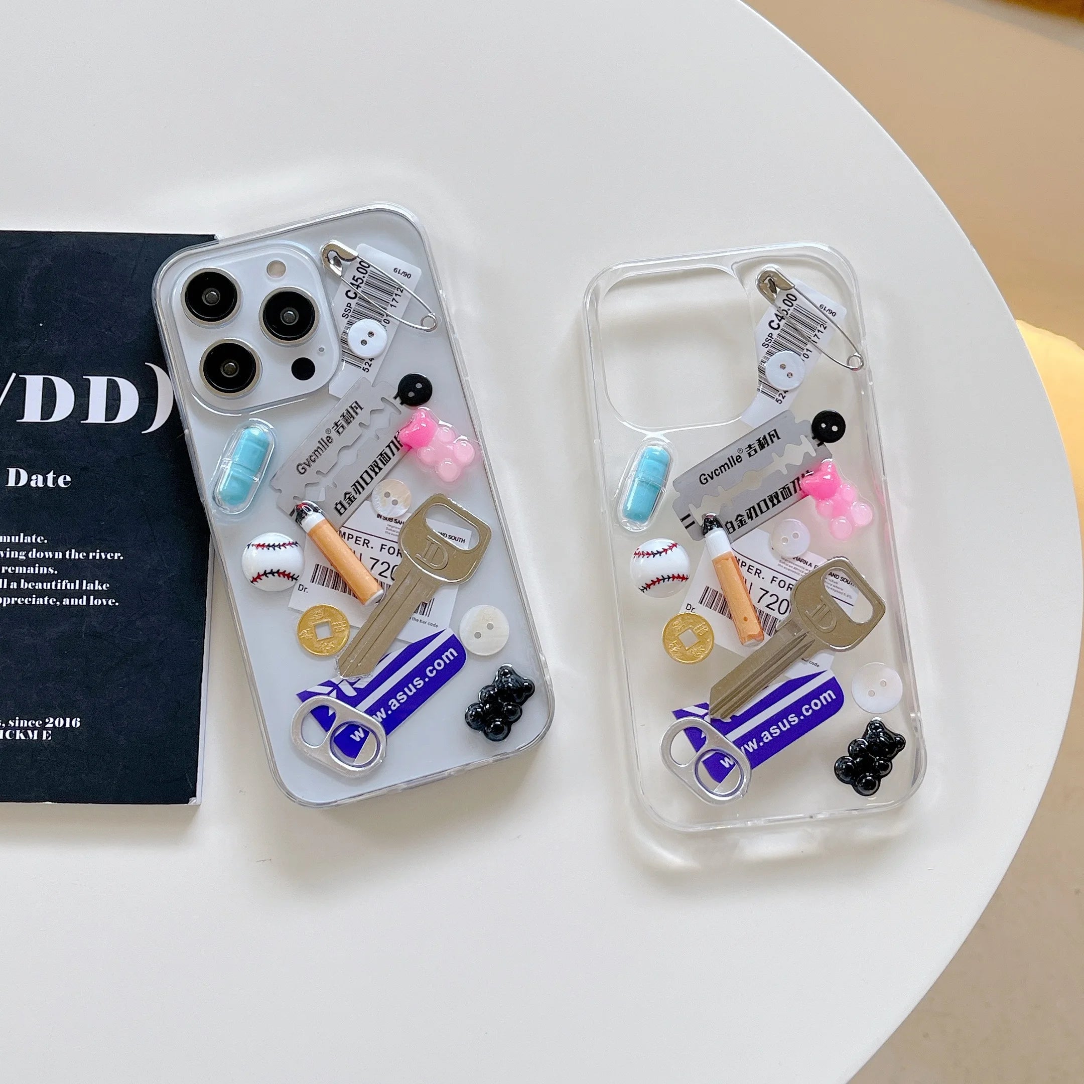 Creative 3D Artificial Cigarette & Knife Case for iPhone 17 16 15 14 13 Pro Max Plus Back Phone Cover for 12 11 Pro Max X XS Max