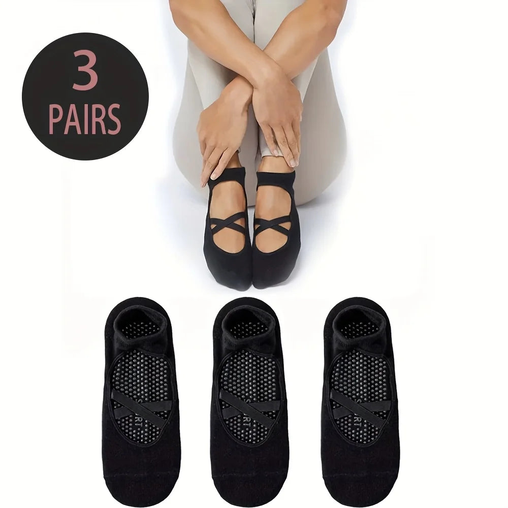 Women's non slip yoga socks with sports grip, ideal gift for running, gym, Pilates, ballet, and floor exercises