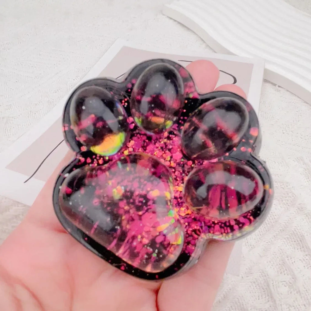 1PC Dark Starry Sky Cat Claw Squishy Fidget Toys Soft Cute Cat Paw Slow Rebound Pinch Decompression Toy for Kids Christmas Gifts