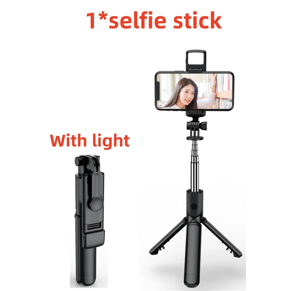 FGCLSY Selfie Stick Tripod with light Extendable Wireless Bluetooth Remote Portable Smartphone Stand Mount For iOS Android Phone