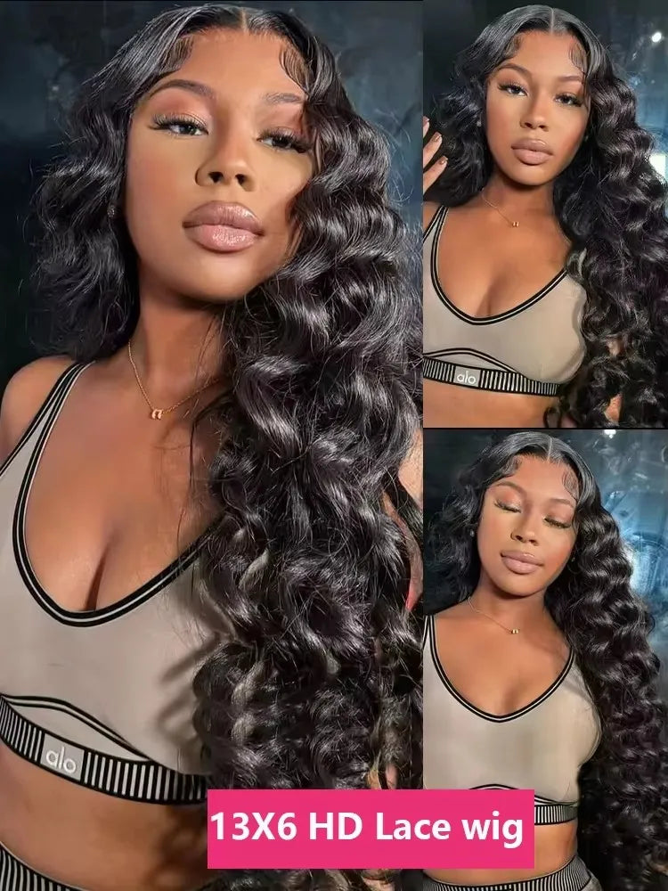 Premium 13x6 HD Lace Frontal Wig - 200 Density Brazilian Remy Human Hair Loose Wave Wig for Women