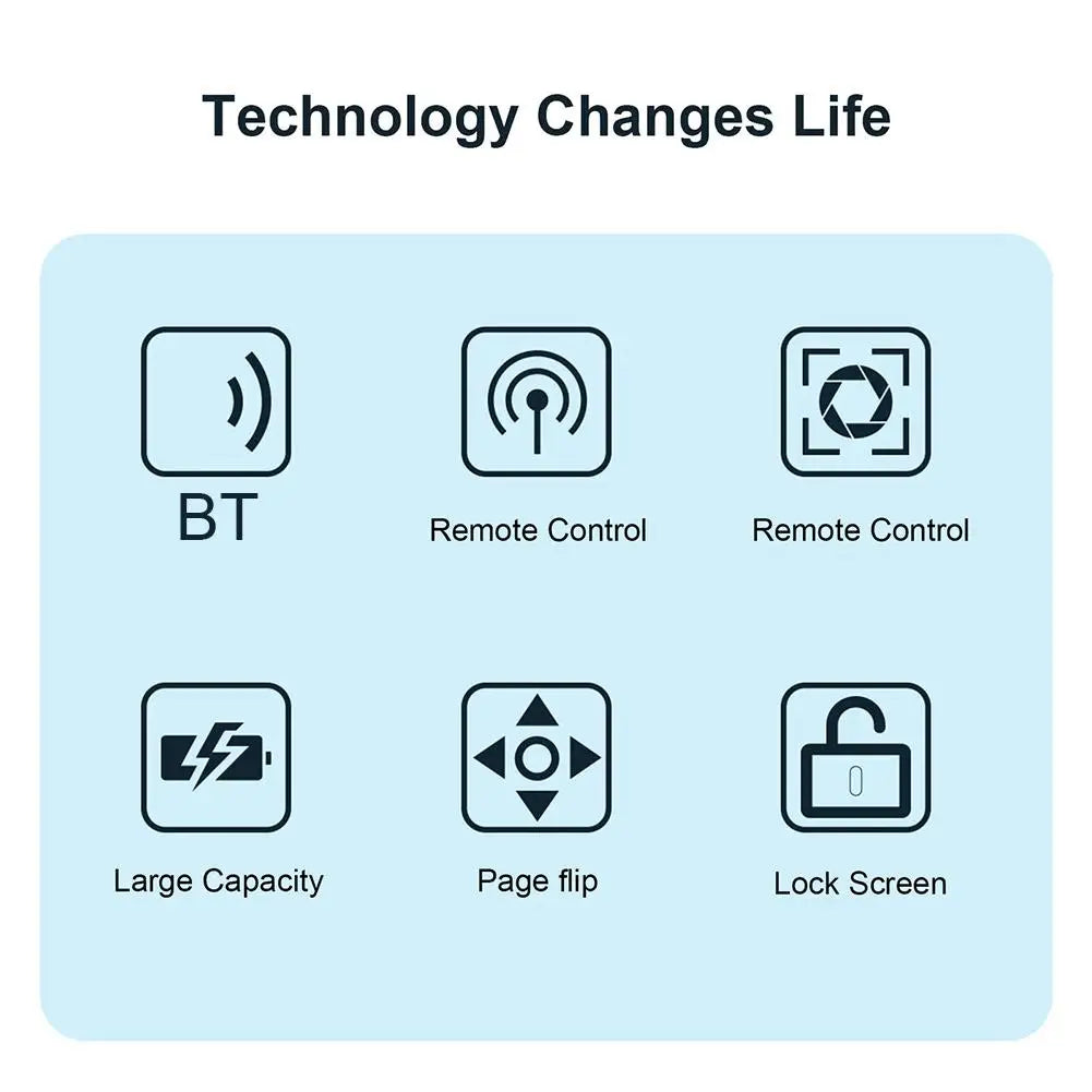 Portable Multi Function Bluetooth Remote Control For Fingertip Selfies Video Control Automatic Page Turning Browsing On Photo