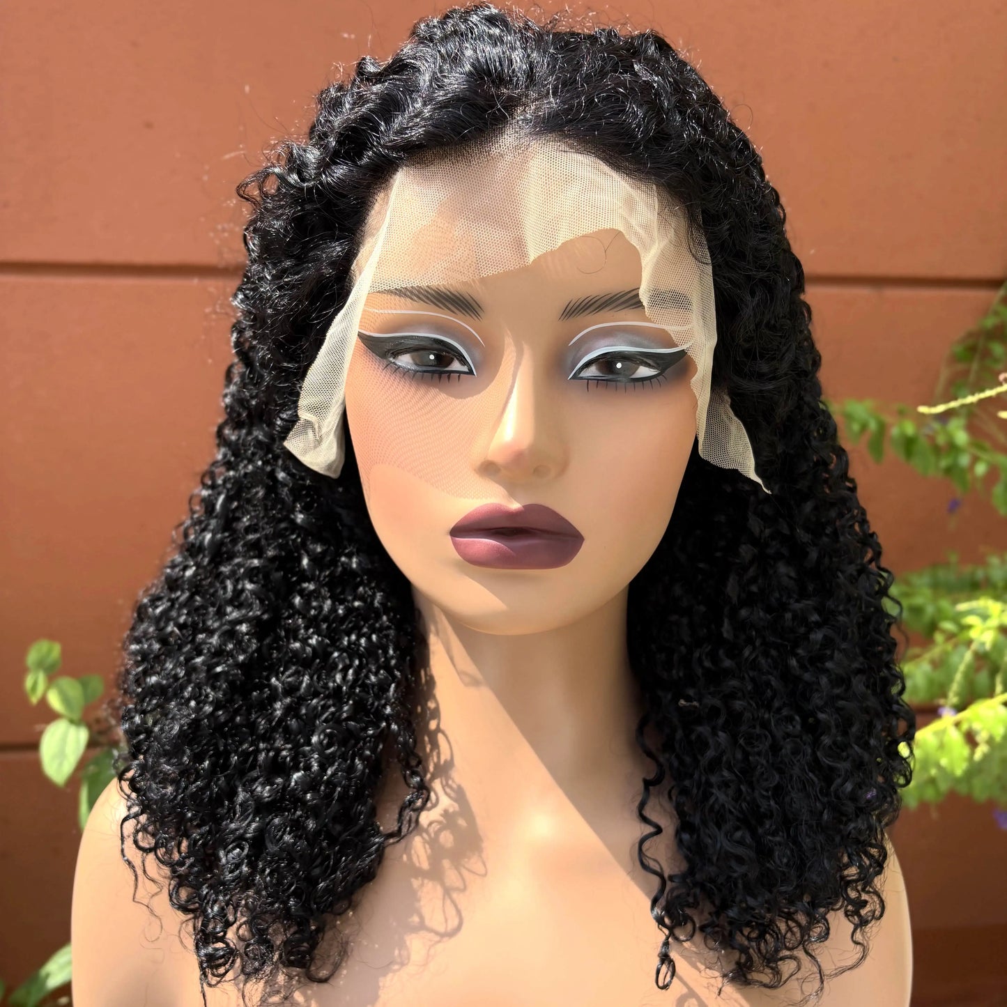 Premium 350% Density Kinky Curly Human Hair Wig - 13x4 Lace Front Bob Wig for Women