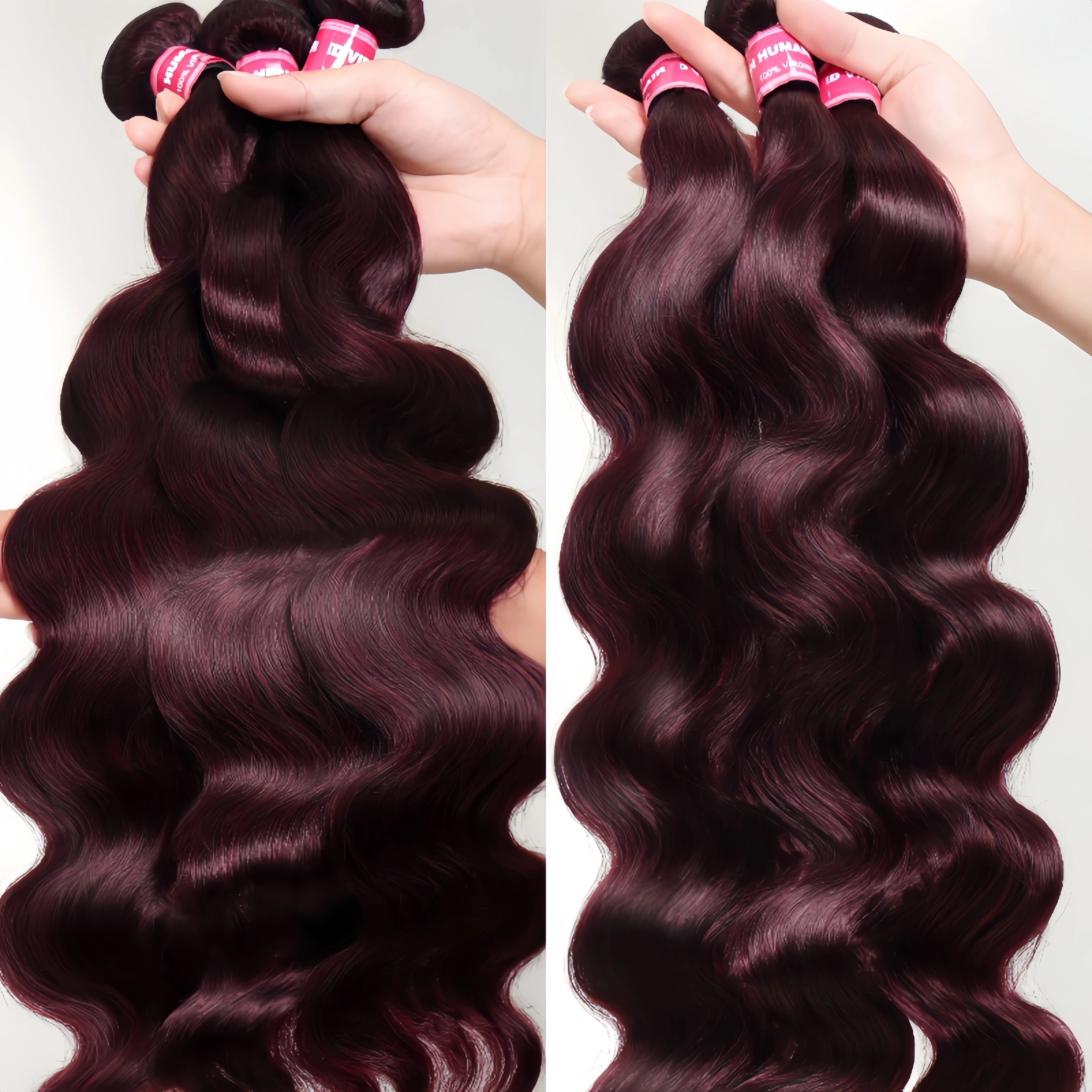 UNice Hair Bundles 3 Pcs/1 Bundle Hair Purple Black Cherry Body Wave Virgin Human Hair Bundles