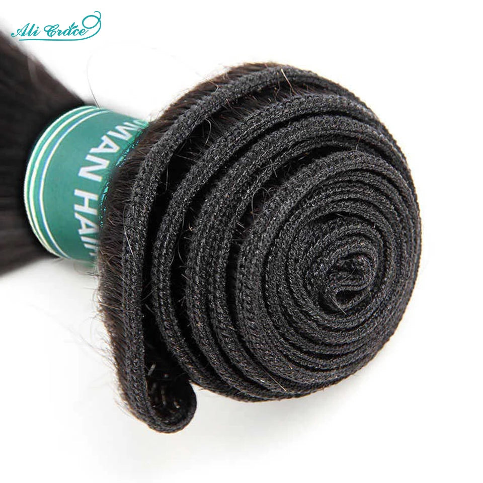 ALI GRACE Hair Kinky Curly Human Hair Bundles 1/3/4 Pcs Brazilian Hair Bundle 28 30 Inch Remy Hair Curly Weaving Natural Color