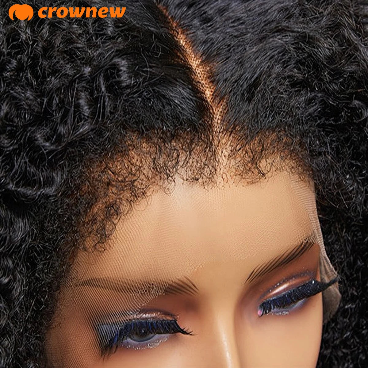 4C KinKy Edges Curly Baby Hair Natural Hairline Curly Lace Front Human Hair Wig 13X4 Hd Lace Front Human Hair Wig Preplucked Wig