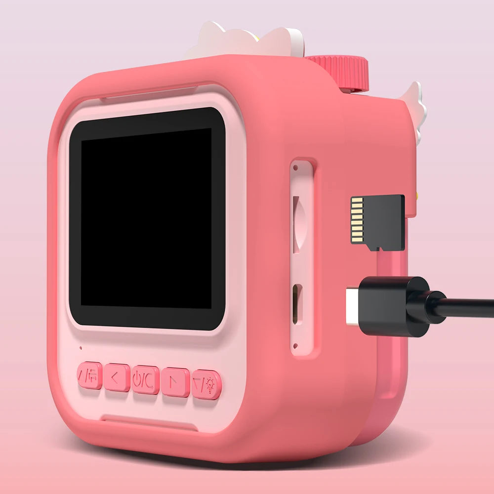 Kids Camera Instant Camera, 2.4" 12MP 1080P HD IPS Screen Printing Camera for Kids, Instant Camera with 32G Memory Card