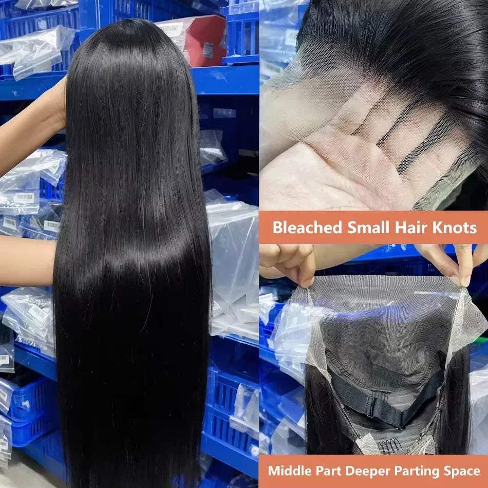 30 32 Inch 300 Density Bone Straight 13X4 Hd Lace Frontal Wig Wear Go 5x5 Glueless Wig Pre Plucked 100% Human Hair For Women