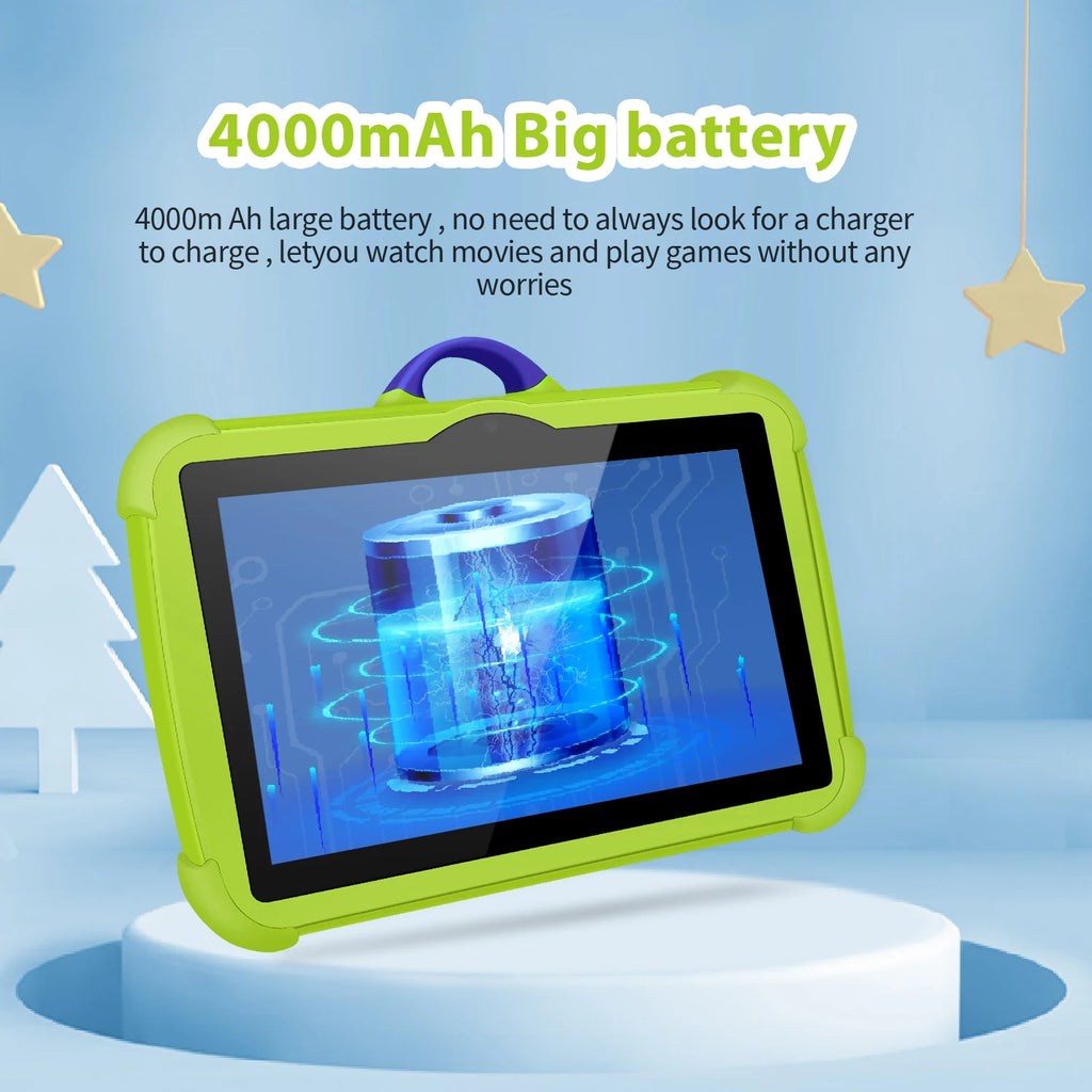 New 7 Inch WiFi Tablet MTK Chip Quad Core 4GB RAM 64GB ROM Android 9.0 Google Play Support Bluetooth Kids Tablet Pc 4000mAh