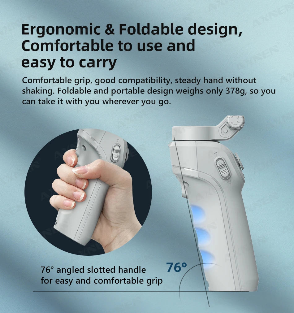 3 Axis Handheld Gimbal Stabilizer for Smartphone with Fill Light for iPhone Android Face Tracking Tiktok Vlog Smart Gimbals HQ6