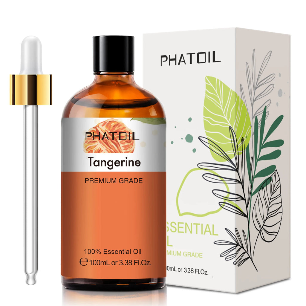 PHATOIL 100ML Spearmint Pure Natural Rose Essential Oils for Humidifier Diffuser Spa Massage Clove Bud Oregano Helichrysum