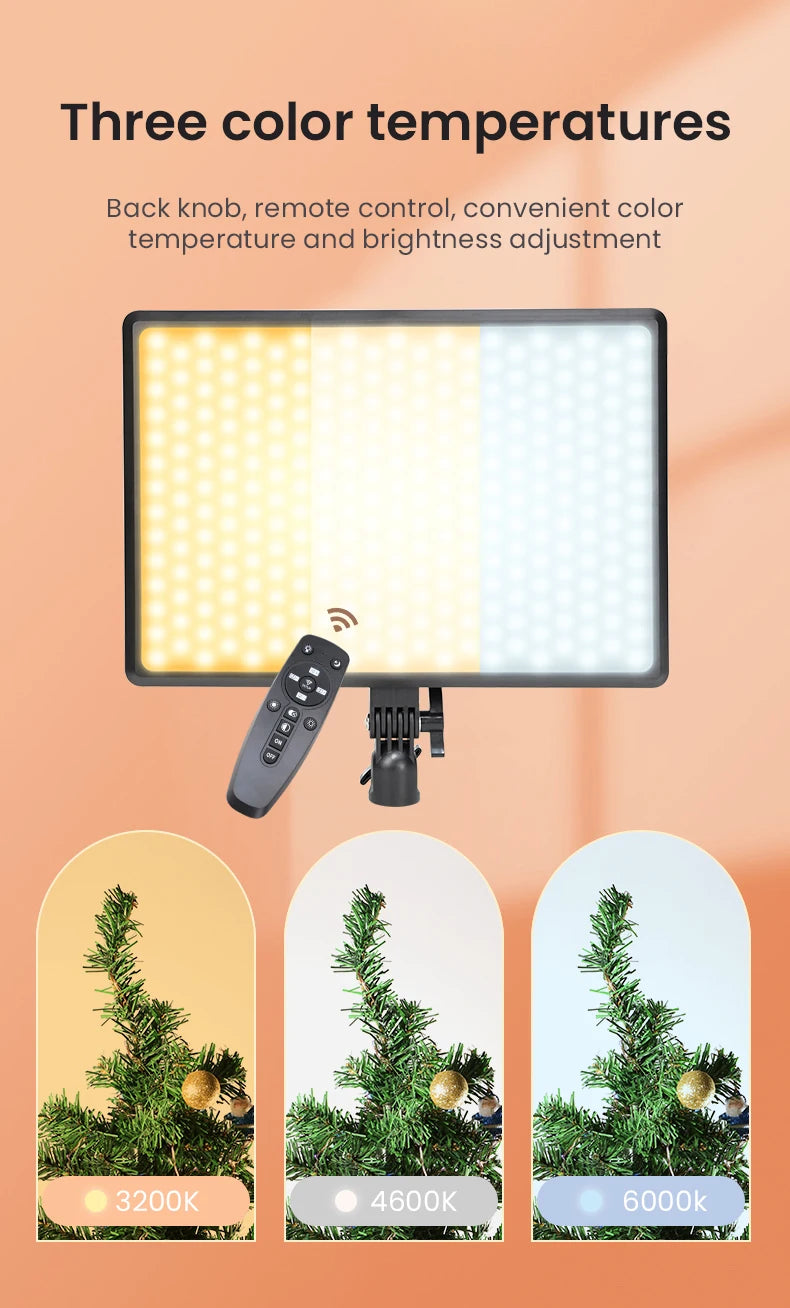 14inch 10inch LED Video Light Panel EU Plug 3200K-6000K Photography Lighting Remote Control For Live Streaming Photo Studio Lamp