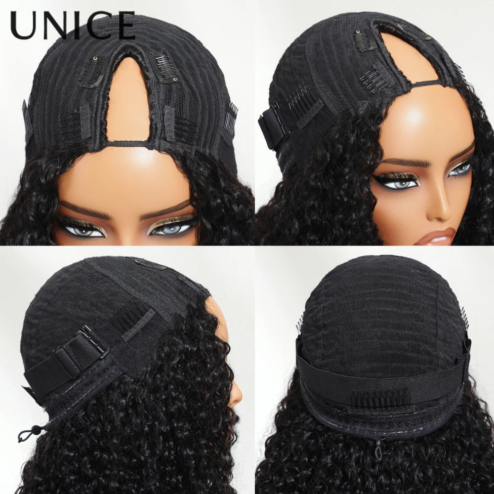 UNice Ombre Body Wave V Part Wig 100% Human Hair V Shape Upgrade U Part Wig No Sew In Clip In Half Wig Easy Blend Mini Leave Out
