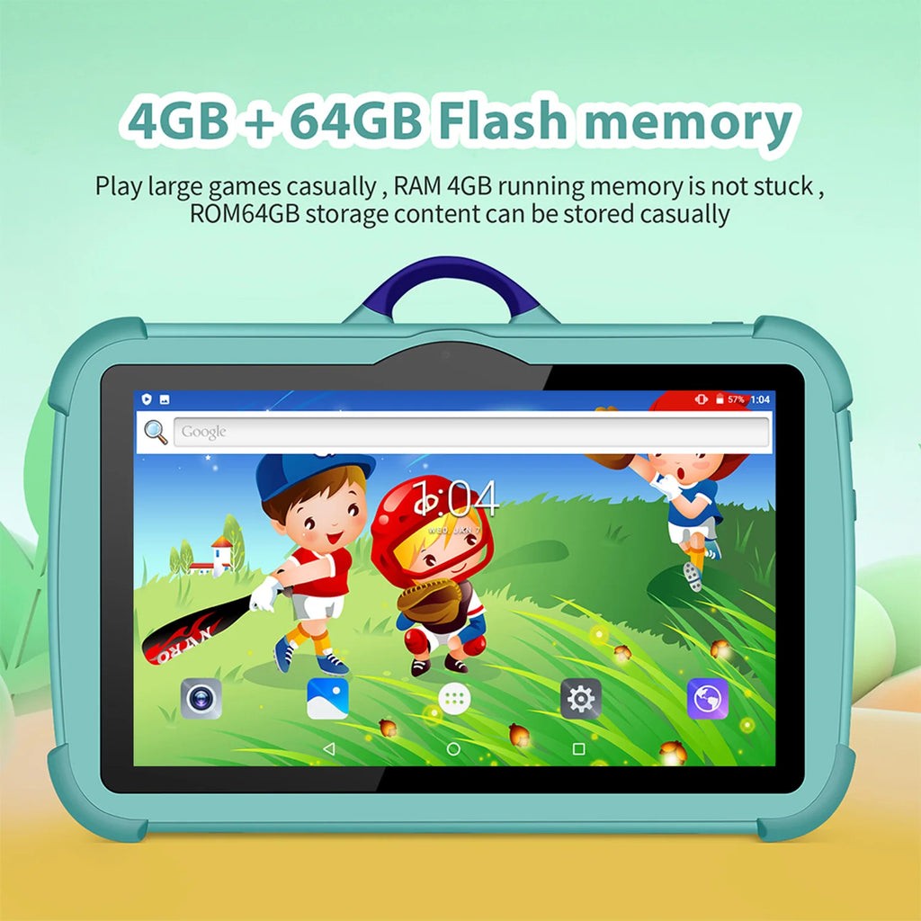 2024 New Arrival 7 Inch WiFi Kids' tablet Octa Core 4GB RAM 64GB ROM Google Learning Education Version Dual Cameras Tablets
