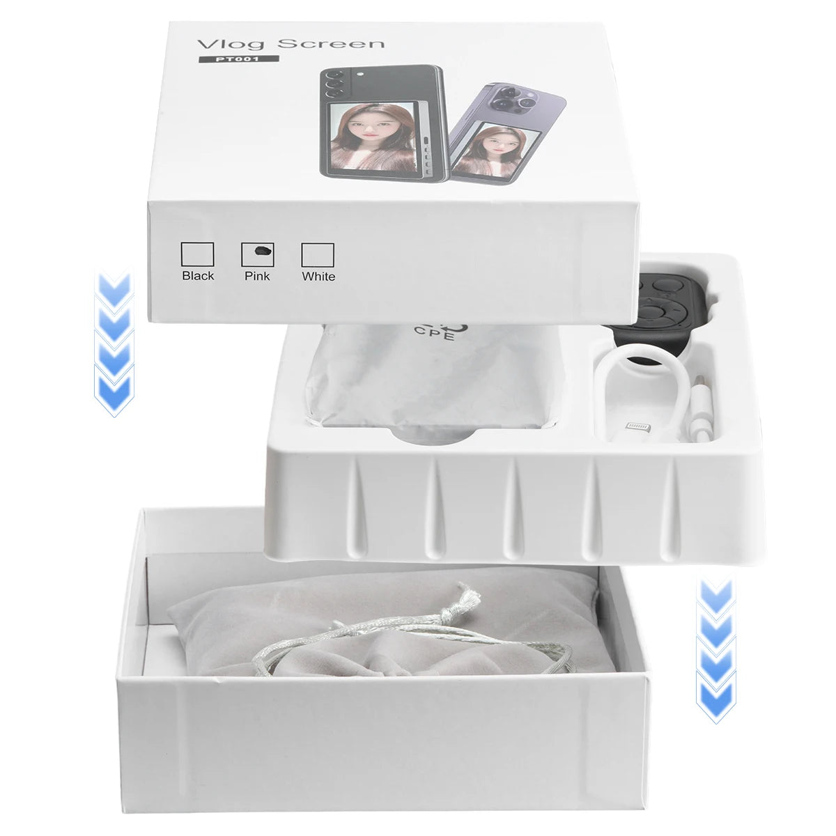 Mobile Phone Wireless Magnetic Selfie Monitor Screen For Smartphone Vlog Live Stream Video Recording for iPhone Android phone
