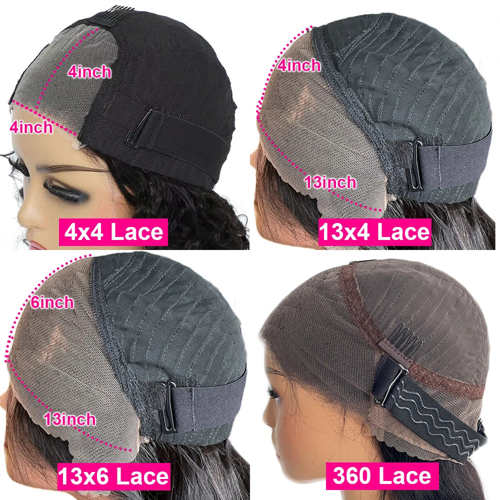 400 Density 360 HD Transparent Lace Human Hair Wig 13x4/13x6 Lace Frontal Wig Preplucked Glueless Wigs Human Hair 100%Human Hair