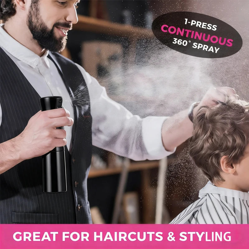 3piece Salon Professional Haircut Kit with Spray Bottle Cleaning Brush for Barbers & Home Use Salon Styling Accessories