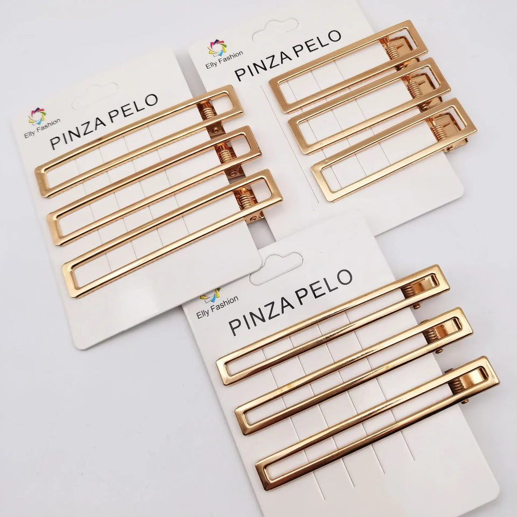 3pcs/set Korean Metal Geometric Hair Claw Barrettes Elegant Hair Clip Crab Hollow Out Hairpin Women Girl Hair Accessories 2023