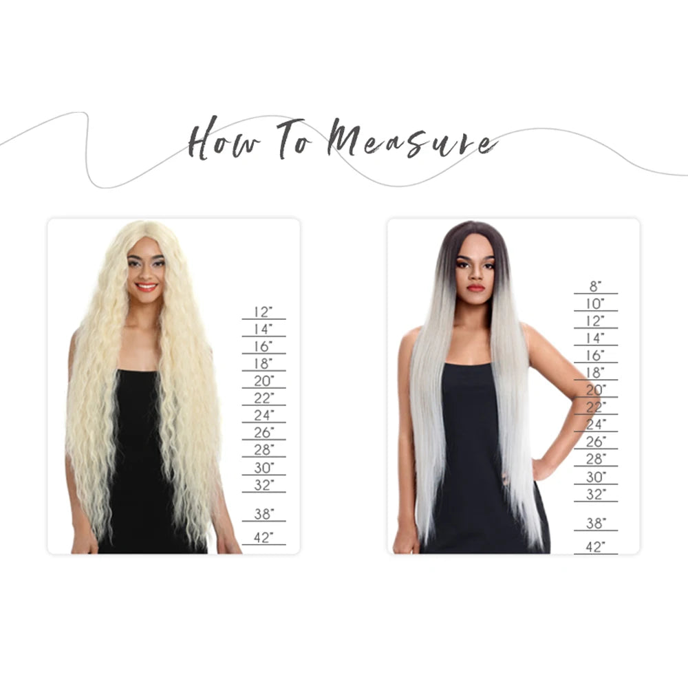 Premium 38 Inch Synthetic Lace Front Wig - Long Straight Heat Resistant Hair for Women