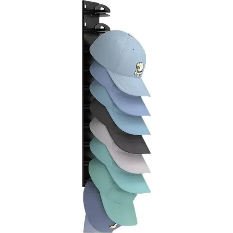 10Grids Wall Mounted Cap Rack Hat Holder Baseball Cap Towel Rack Holder Closet Hanger Storage Organizer Accessories Space Saving
