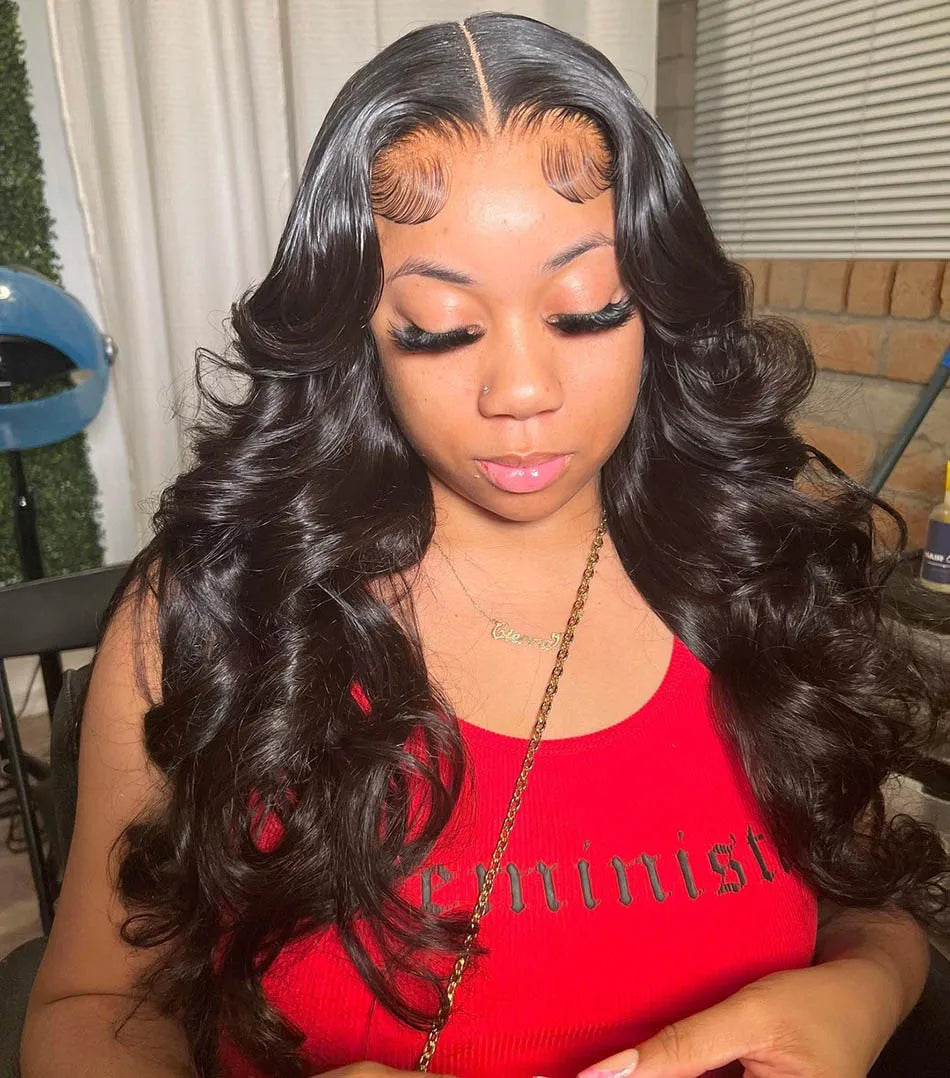 Tuneful HD Transparent 13x4 13x6 Lace Front Human Hair Wigs Raw Indian Body Wave Pre Plucked Human Hair Lace Frontal Wigs