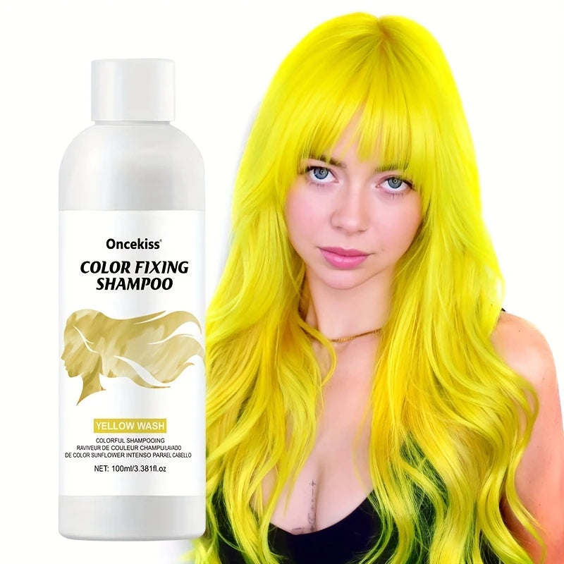 100ml Hair Color Shampoo,Fixed Color,Long-Lasting Semi-Permanent Dye,Unisex-adult Tinted Shampoo Hair Dye for Normal Hair Type
