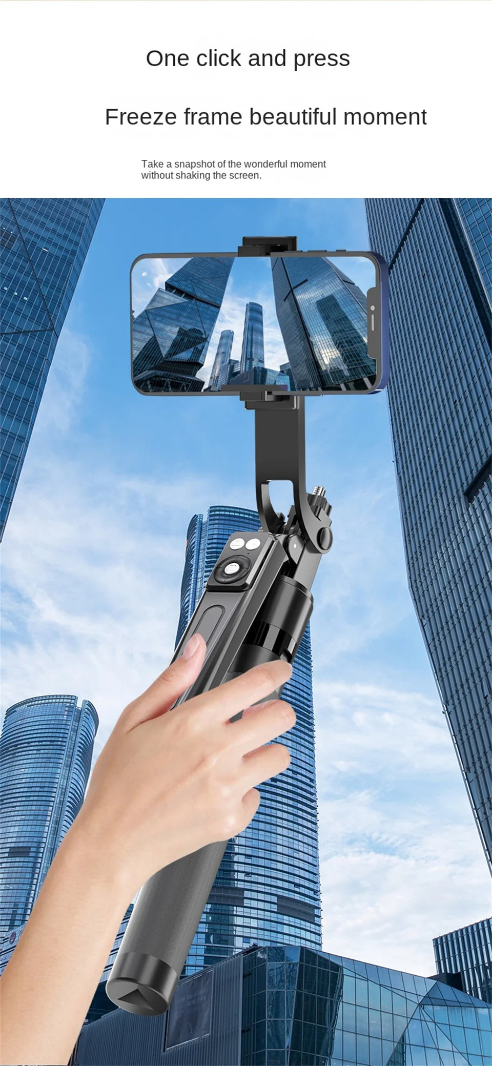 MEUYAG Selfie Stick 360 ° rotation 170cm with Wireless Bluetooth Extended Tripod with Remote Shutter for Android ios smartphone