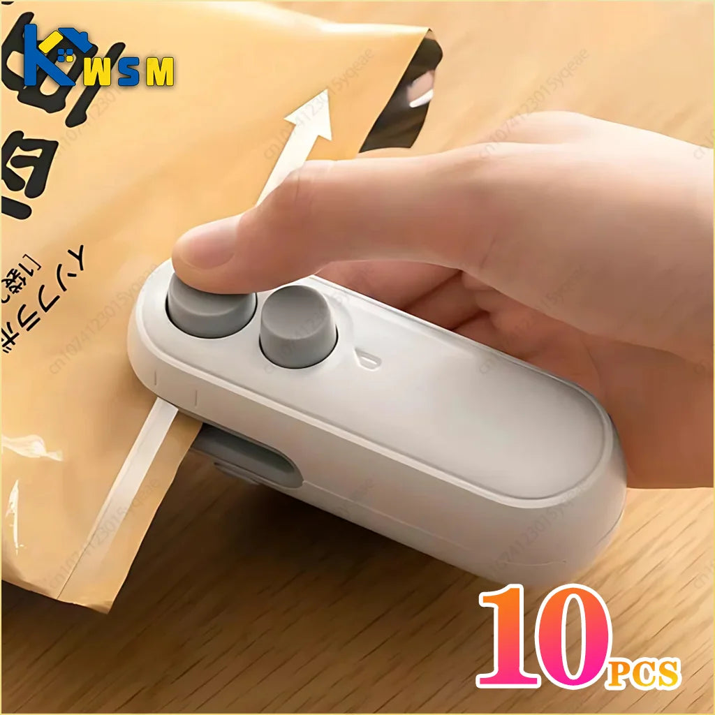 Portable Mini Sealer 2 in 1 Heat Sealer For Snacks  Home use rechargeable sealer Vacuum Sealer Snacks plastic bag heat sealer