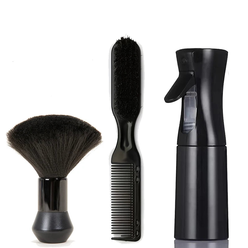 3piece Salon Professional Haircut Kit with Spray Bottle Cleaning Brush for Barbers & Home Use Salon Styling Accessories