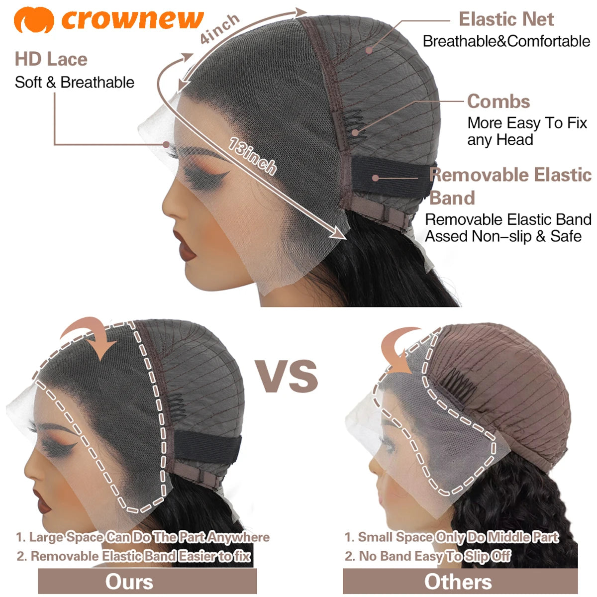 4C KinKy Edges Curly Baby Hair Natural Hairline Curly Lace Front Human Hair Wig 13X4 Hd Lace Front Human Hair Wig Preplucked Wig