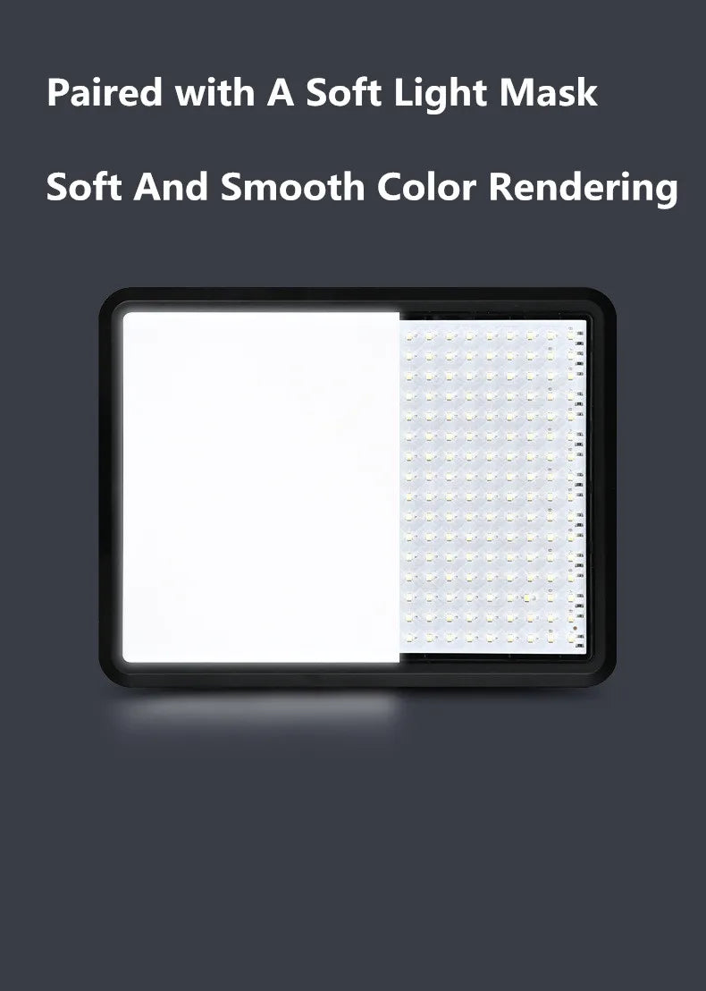 LED Photography Video Light Panel Lighting Photo Studio Lamp Kit with 8/12 Inch Adjustable Brightness,for YouTube Live Streaming