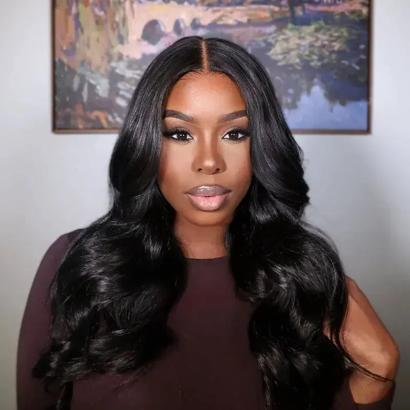 ISEE Hair Body Wave Pre Bleached Pre Plucked 7x5 Wear Go 180% Density Glueless Pre Cut Lace Closure Human Hair Wigs