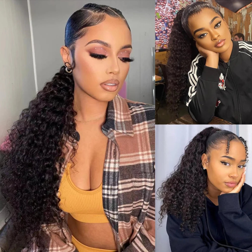 250 Density 360 Hd Lace Front Human Hair Wig Pre Plucked Invisible drawstring 360 Glueless Wig Deep Wave Frontal Wigs Human Hair
