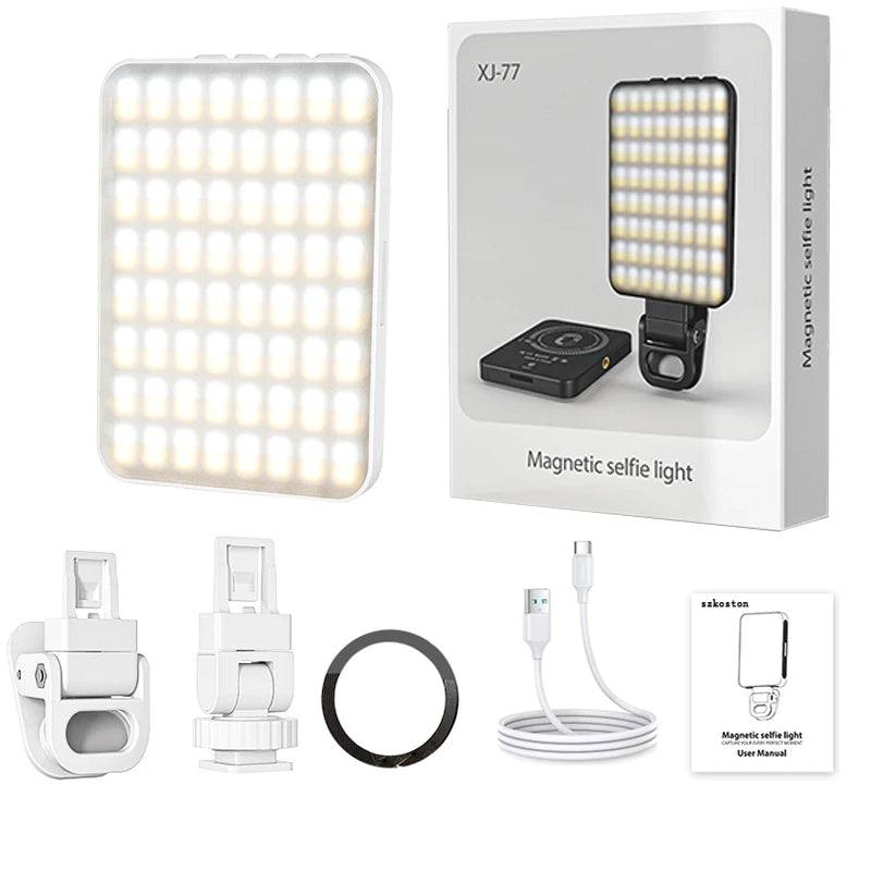 Smartphone Magsafe Selfie Flip Light Mini Vlog Fill Light Dimmable Portable Cube Video Light for iPhone 12/13/14/15/16