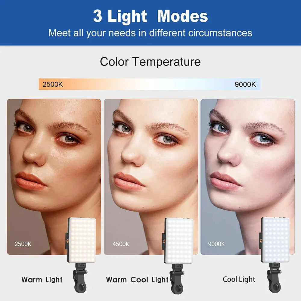 Mobile Phone Fill Light LED Lamp Photography Kit USB PD Dual Port Charging Fill Lamp For Live Broadcast Selfie Video Conference