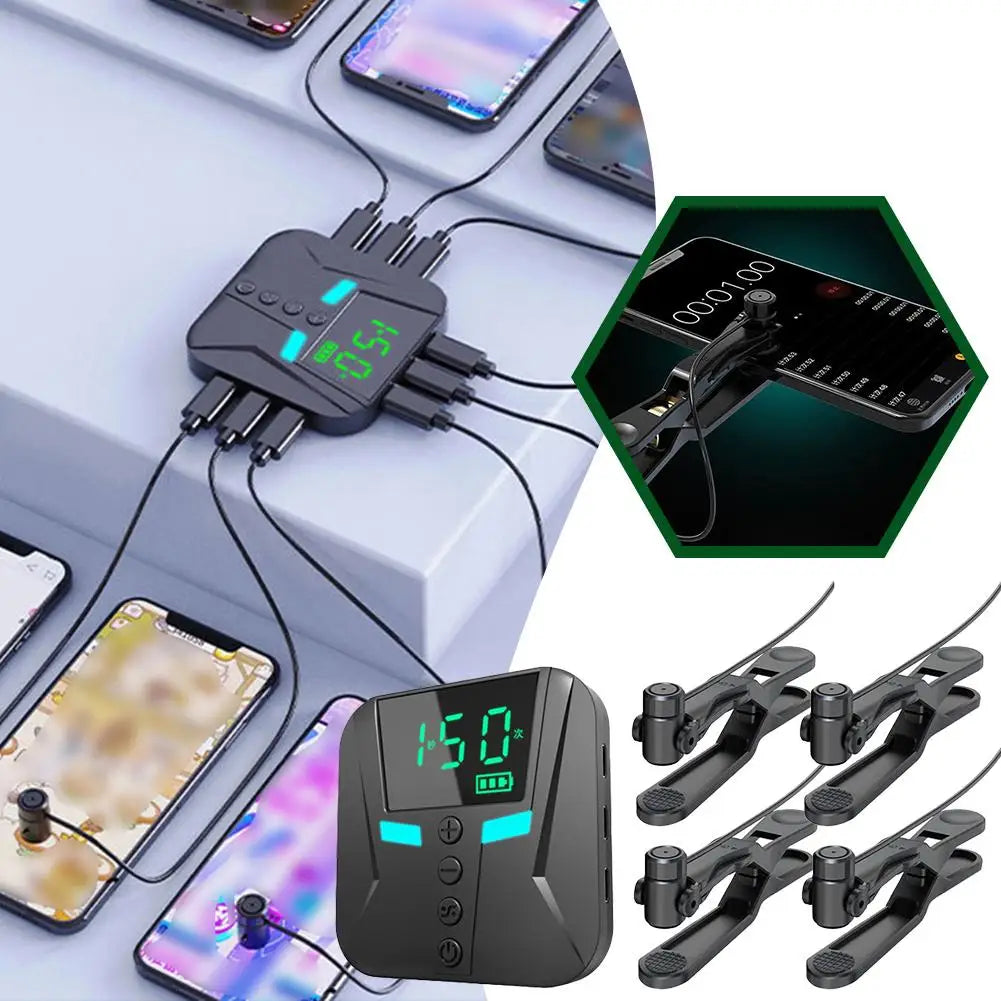 9/8/7/6/5/4/3/2/1 Heads Phone Screen Clicker Automatic Grabber Clicking 50 Instant Points Per Second Silent For Games Shopping
