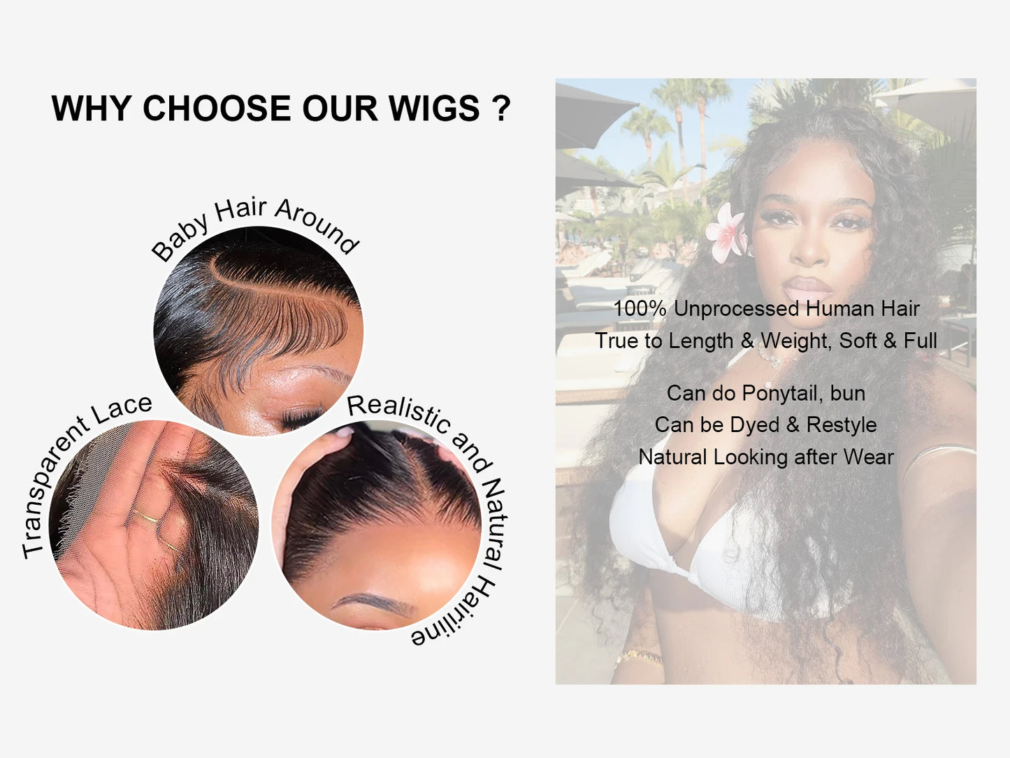 Premium 13x6 HD Lace Front Wig - Brazilian Virgin Deep Wave Human Hair 30 Inch