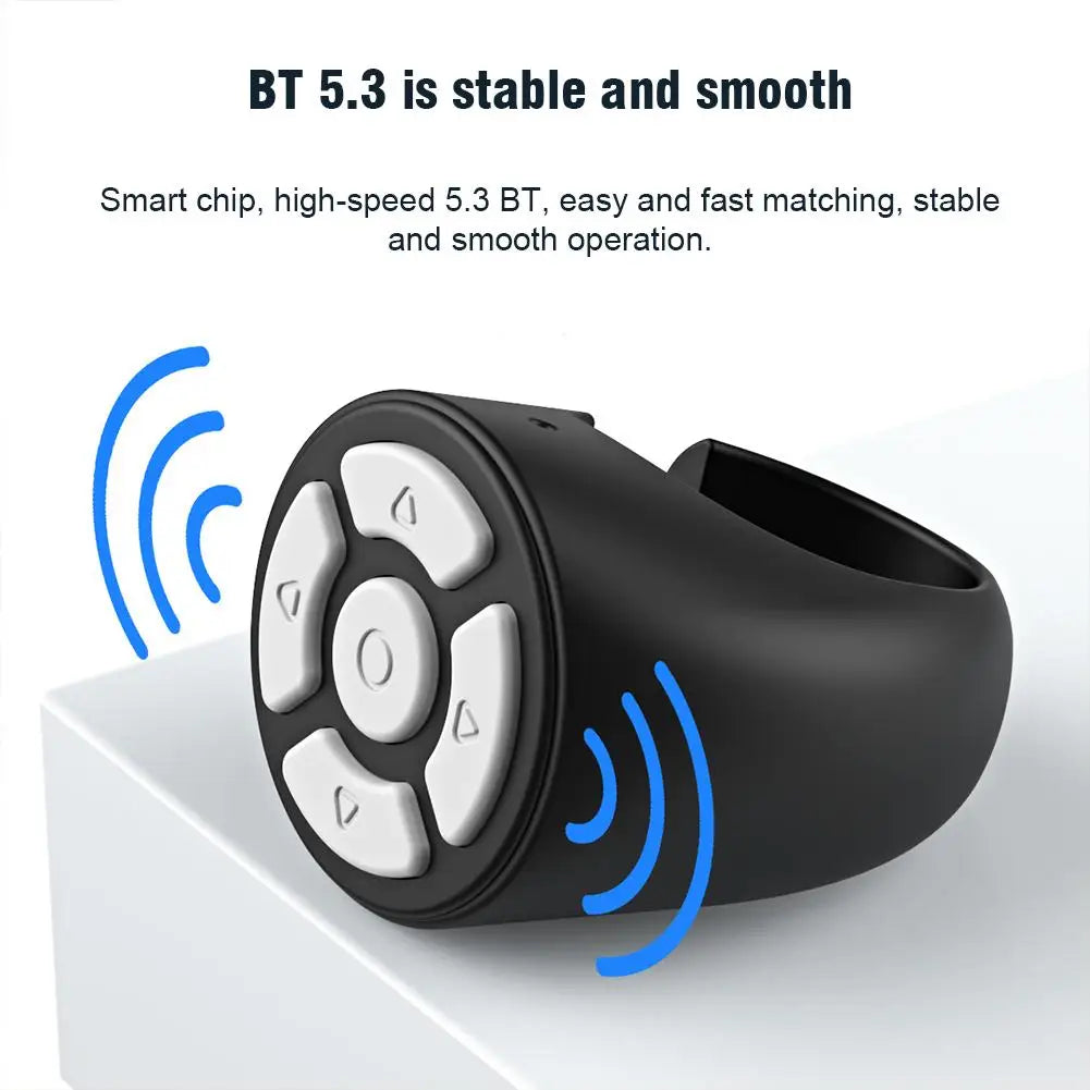 Portable Multi Function Bluetooth Remote Control For Fingertip Selfies Video Control Automatic Page Turning Browsing On Photo