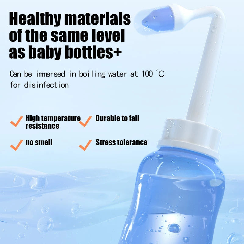 Nose Wash Cleaner Nasal Irrigator Rinse Bottle Nose Protector Avoid Allergic Rhinitis Adults Children Neti Pot 300ML 500ML