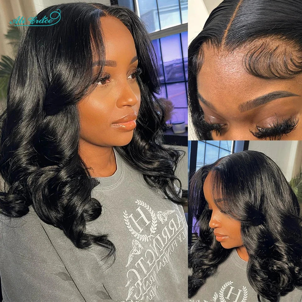 Ali Grace Body Wave Lace Closure Wig Brazilian Hair Bob 4x4 Closure Human Hair Wigs For Women Preplucked Short Bob Lace Wigs