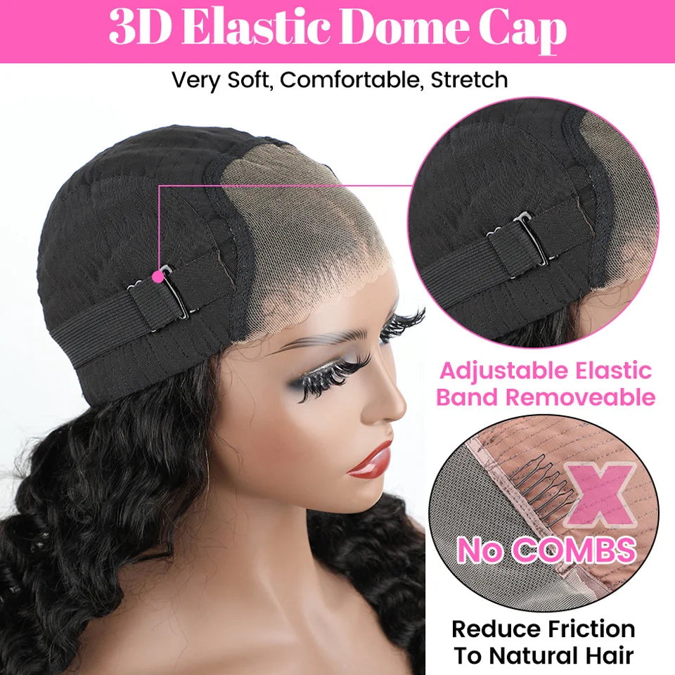 Wear Go Glueless Wig ISEE HAIR Brazilian Loose Deep 13x4 Lace Front Wig Preplucked Human Wigs Ready To Go Pre Cut 6x4 Lace Wig