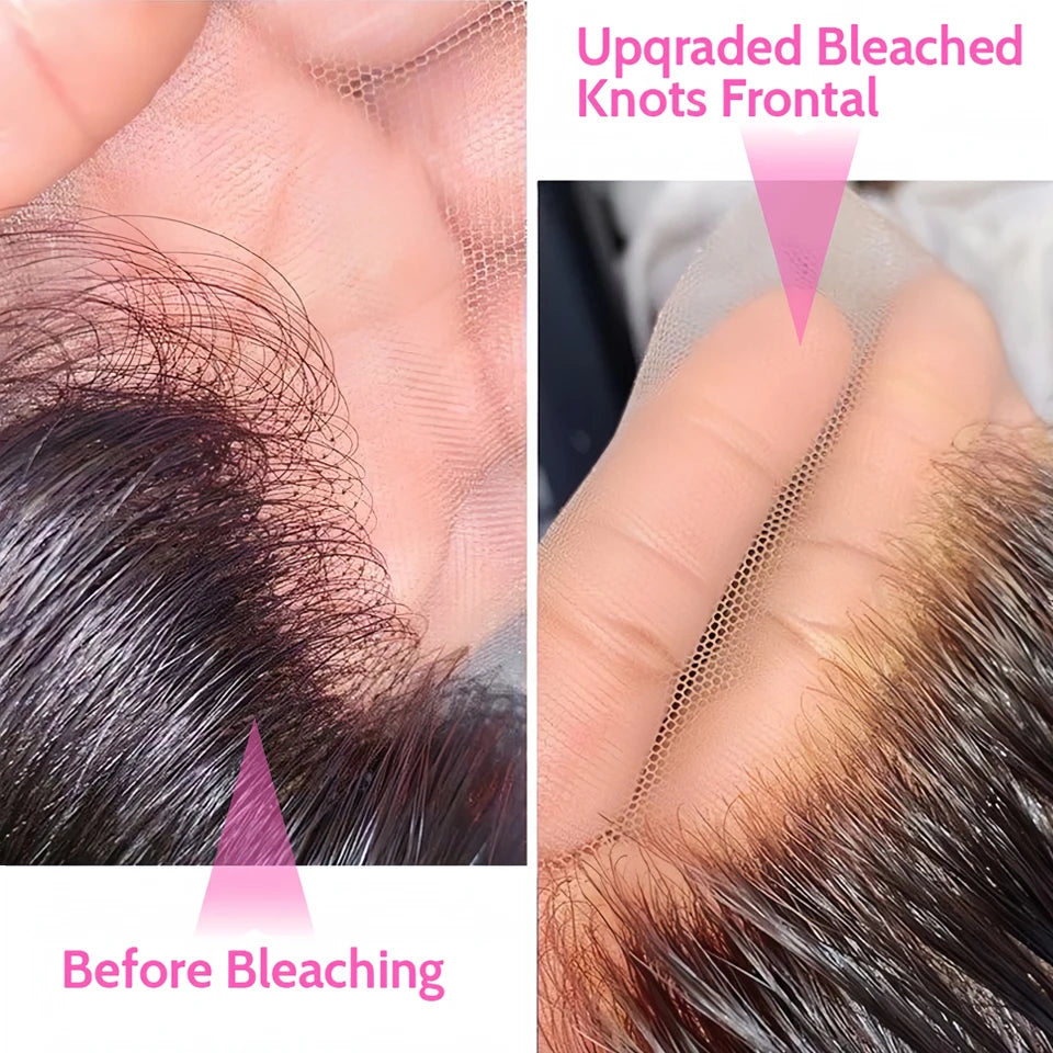ISEE HAIR Wig Malaysian Straight 13x4 HD Lace Frontal Wig Pre Bleached Knots Wigs For Women 4x4 Lace Wig Human Hair Wigs