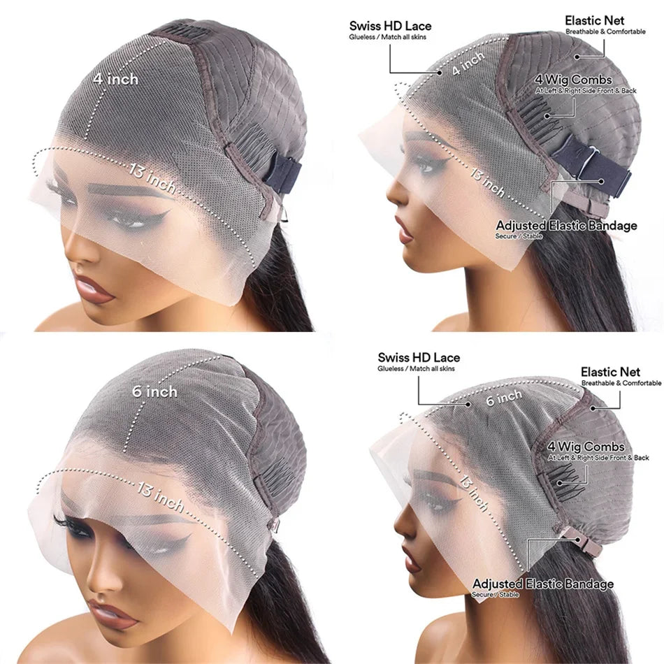 30 40 Inch Body Wave Wigs 13x6 Hd Lace Frontal Wig Brazilian Human Hair Lace Front Wig Pre Plucked Human Hair Wigs For Women