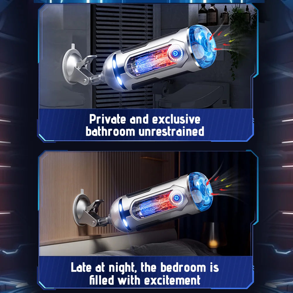 Sex Toys Male Masturbator Cup with Suction Mount Heating Rod Vaginal Penetration Pocket Pussy Masturbator Toy Adults Goods