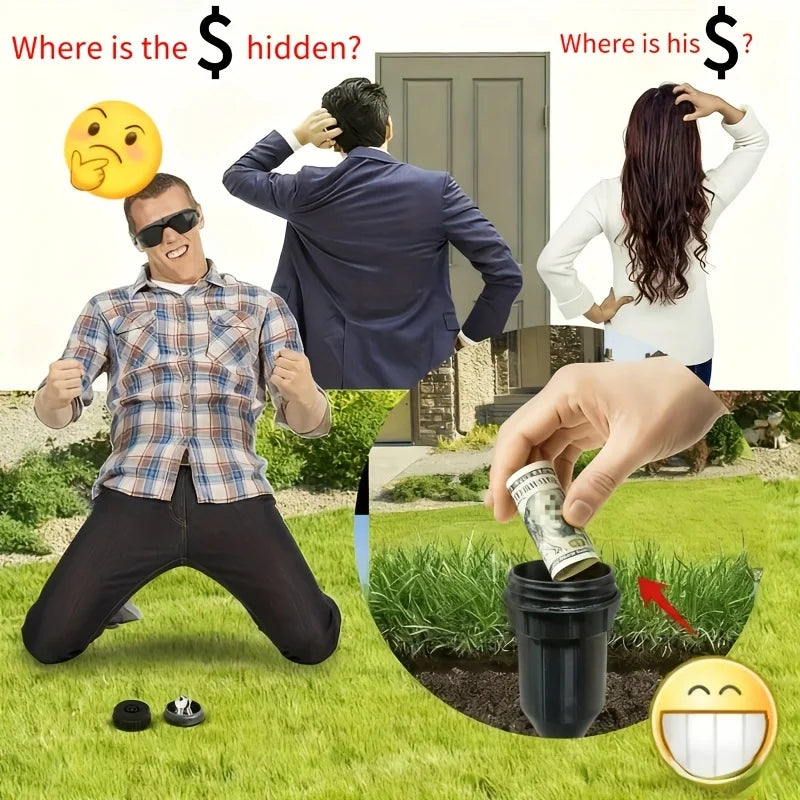 Garden Key Hider, Realistic Underground Watering Can Key Safe, No Battery Needed, Durable Plastic for Outdoor Garden Security